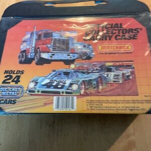 Vintage 1983 Matchbox Collectors Carry Case W/trays Plus 20 Cars (as Is)